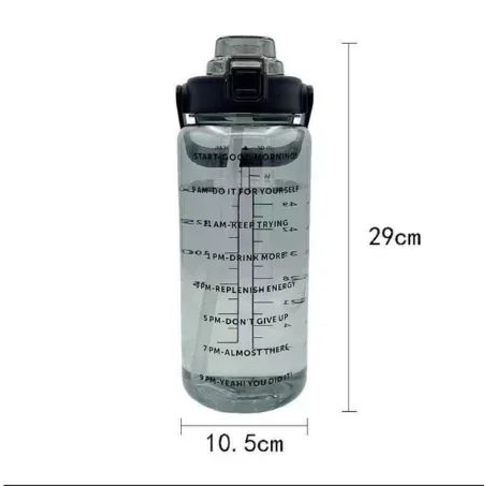 2L Time Marker Straw Water Bottle 5