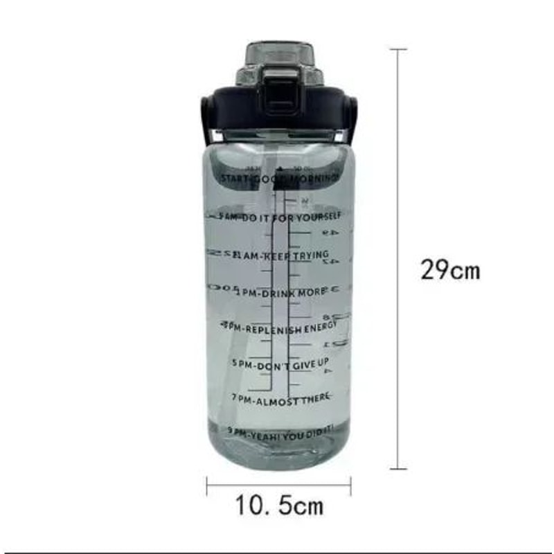 2L Time Marker Straw Water Bottle 5