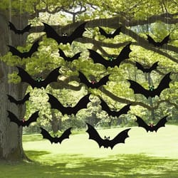 hanging flying bats halloween decor set