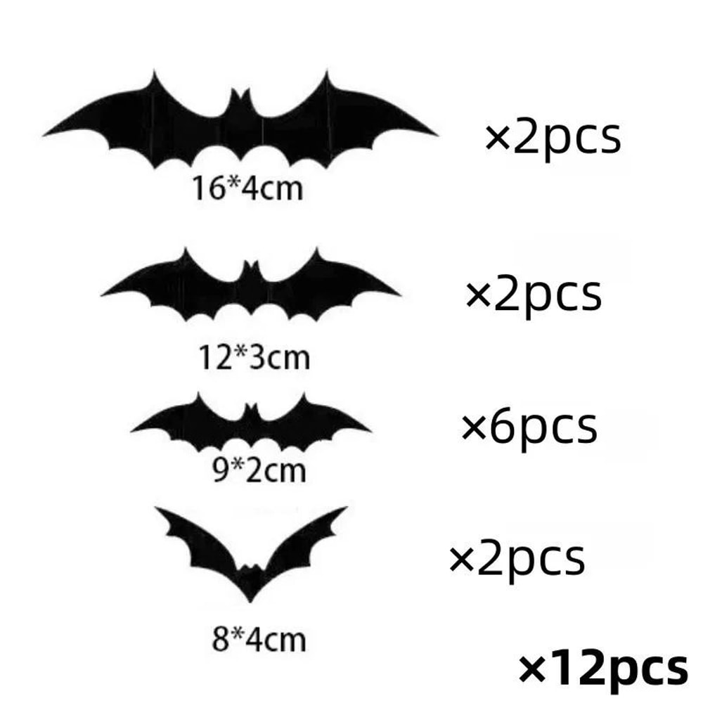 Hanging Flying Bats Halloween Decor Set 2