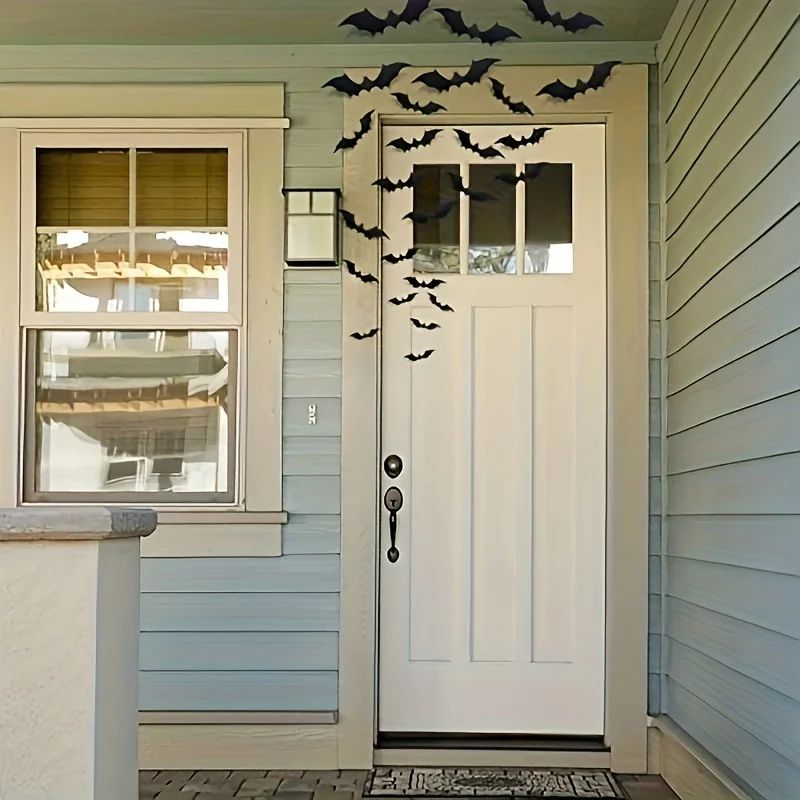 Hanging Flying Bats Halloween Decor Set 8