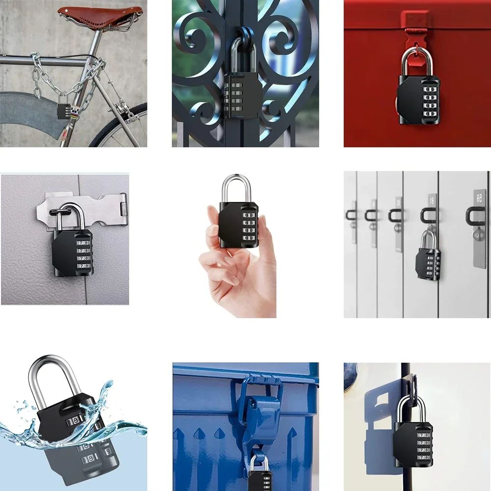 4 Digit Resettable Combination Padlock 8