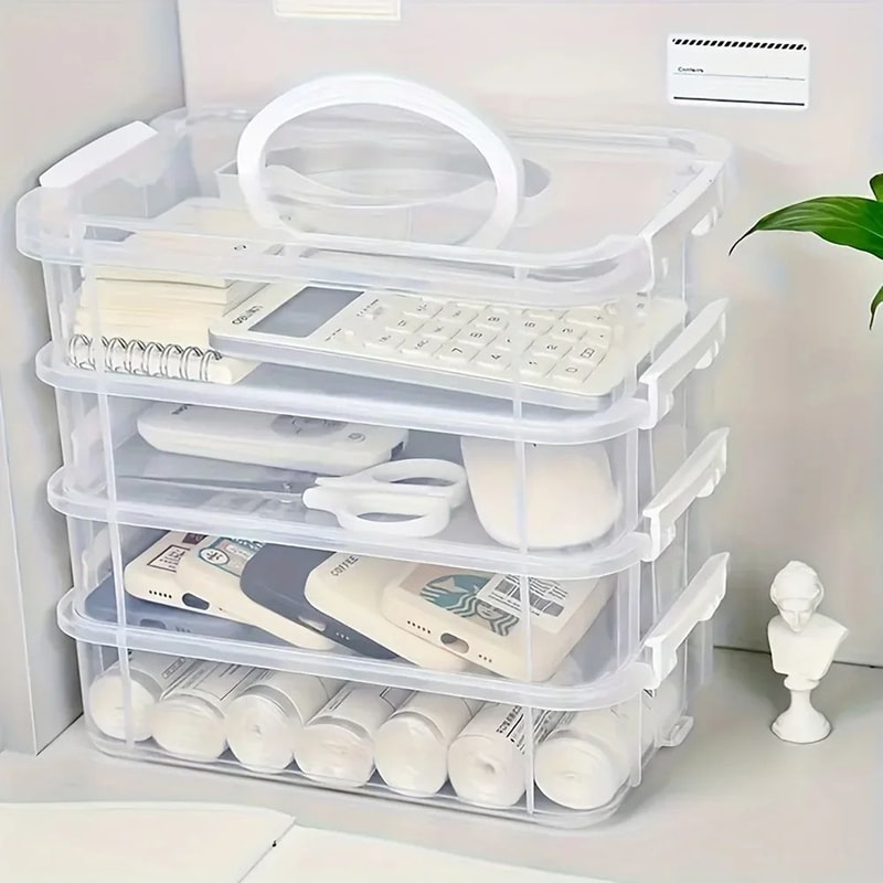 4 Layer Transparent Storage Organizer Box 8