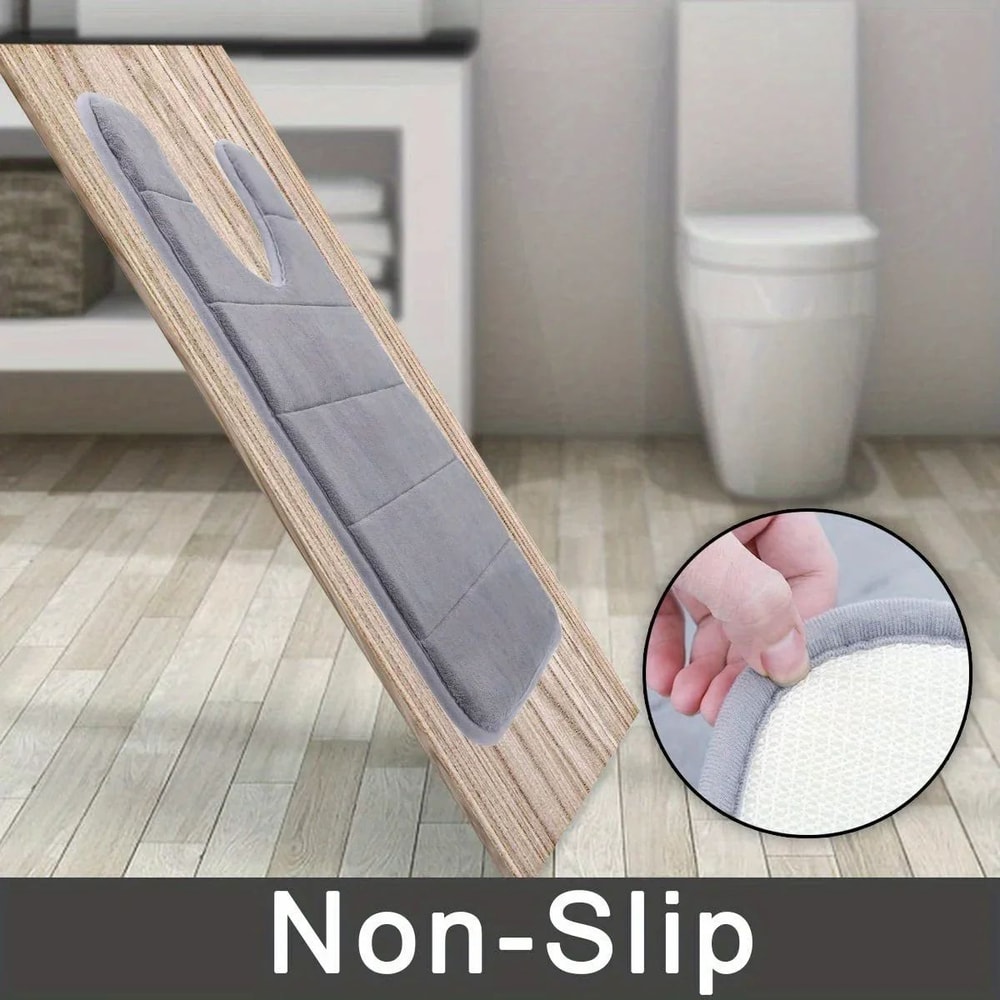 U Shaped Memory Foam Toilet Mat 6
