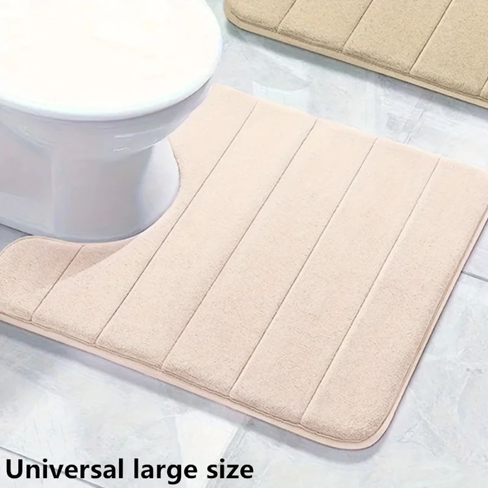 U Shaped Memory Foam Toilet Mat 14