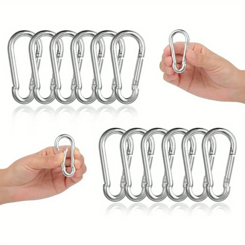 Stainless Steel Carabiner Clip Set 0