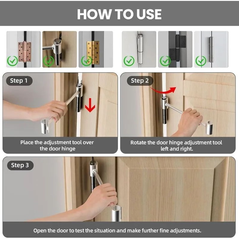 Adjustable Hinge Gap Repair Wrench 4
