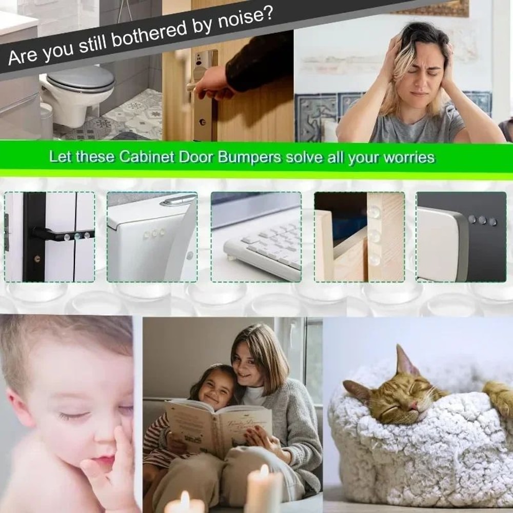 Clear Self Adhesive Rubber Door Bumpers 5