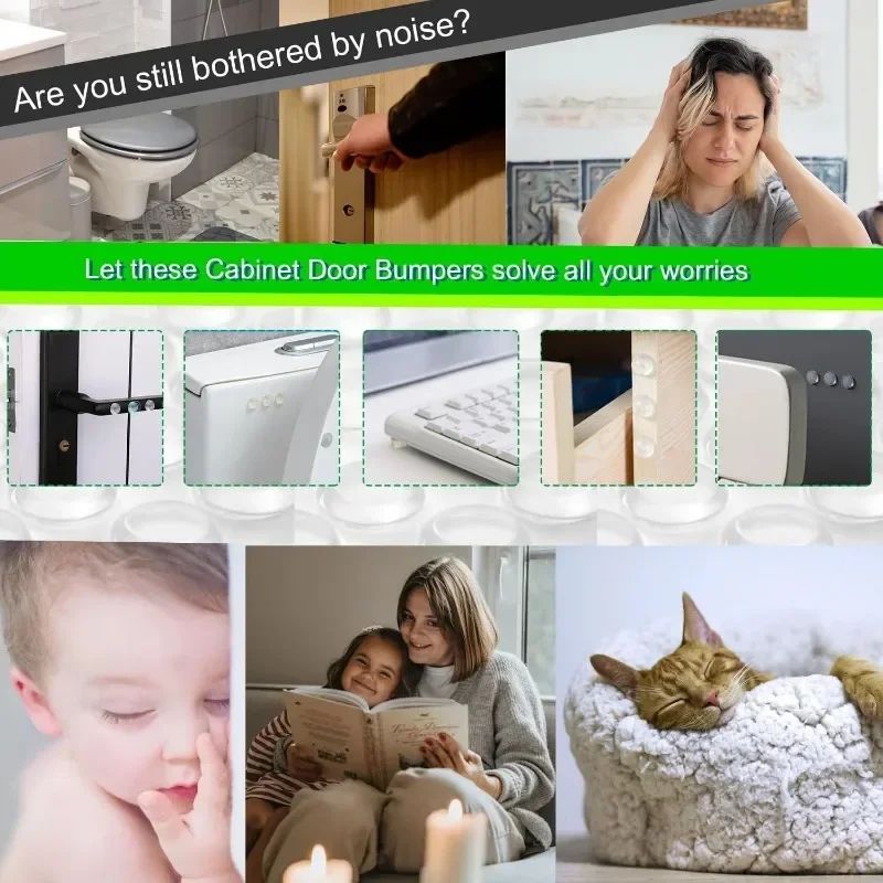 Clear Self Adhesive Rubber Door Bumpers 5