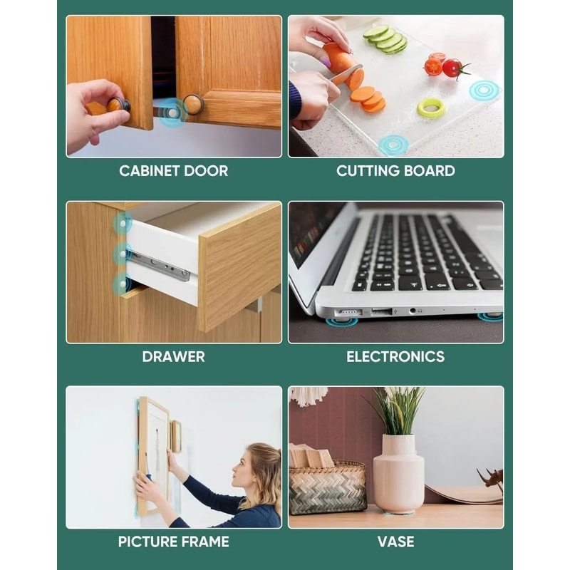 Clear Self Adhesive Rubber Door Bumpers 8