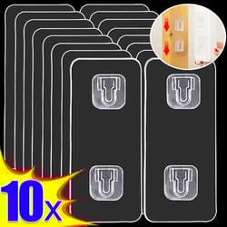 transparent double sided wall hooks