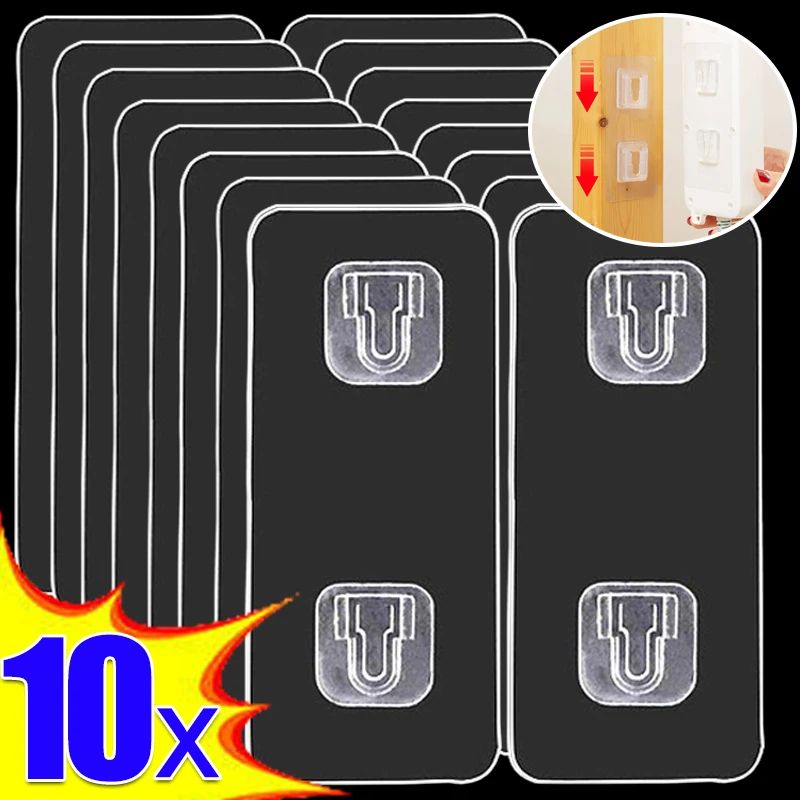 Transparent Double Sided Wall Hooks 0