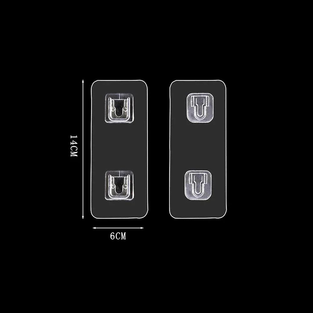 Transparent Double Sided Wall Hooks 7