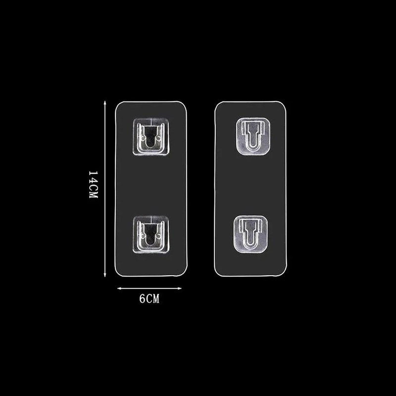 Transparent Double Sided Wall Hooks 7