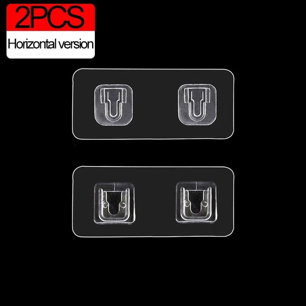 Transparent Double Sided Wall Hooks 13