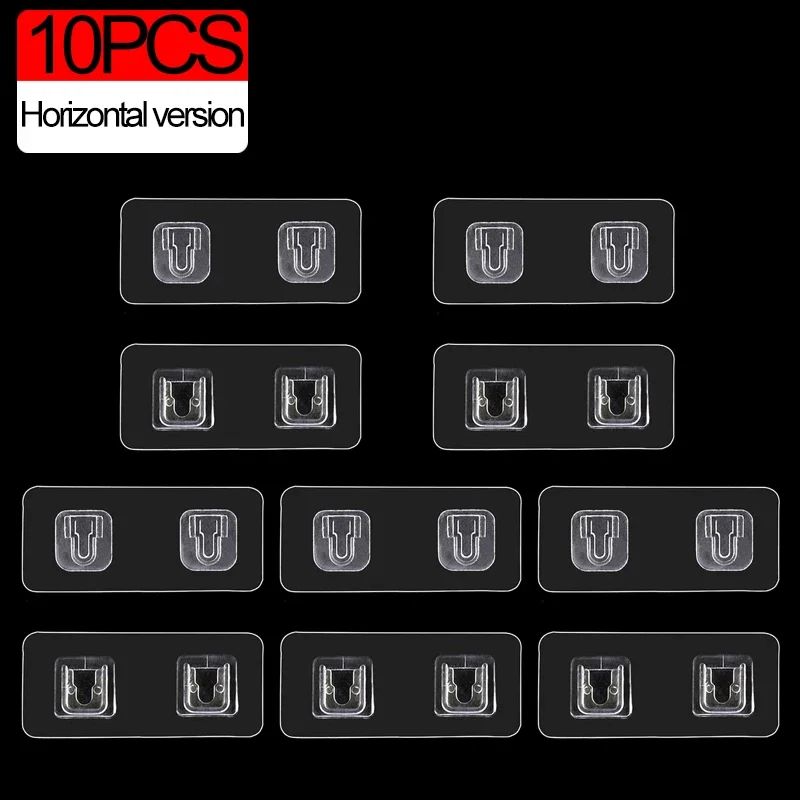 Transparent Double Sided Wall Hooks 15