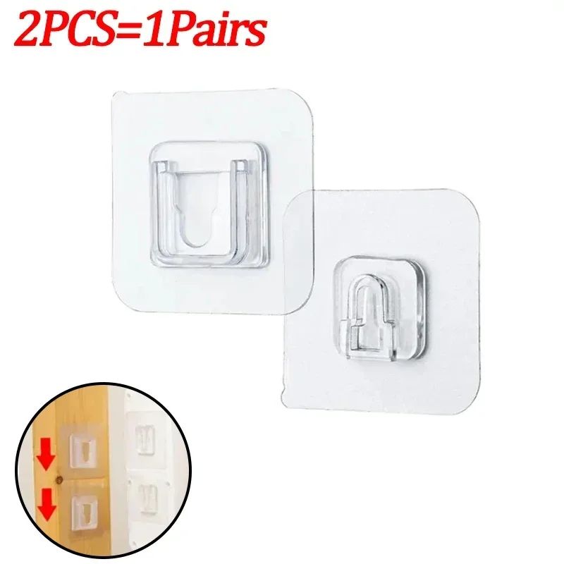 Transparent Double Sided Wall Hooks 16