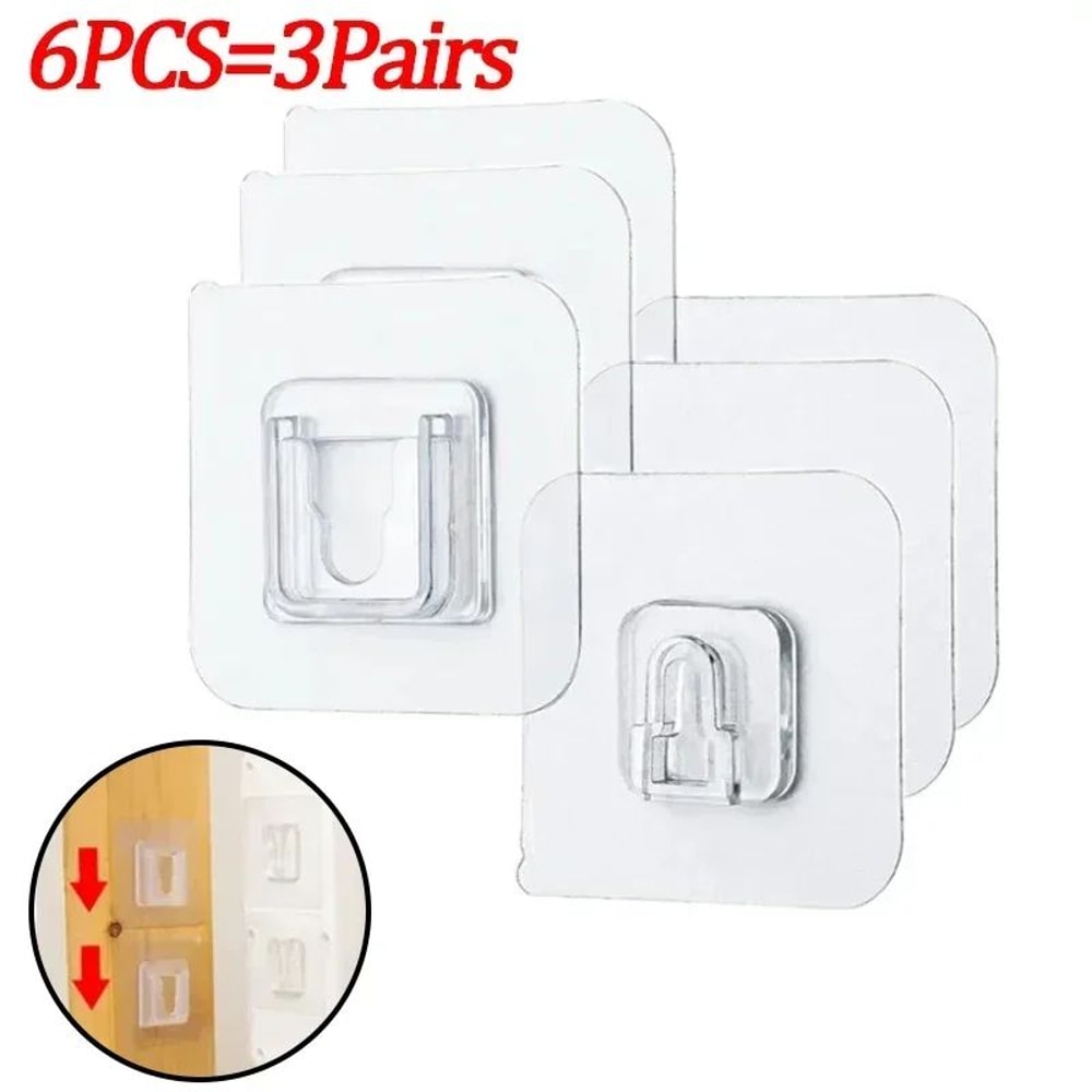 Transparent Double Sided Wall Hooks 17