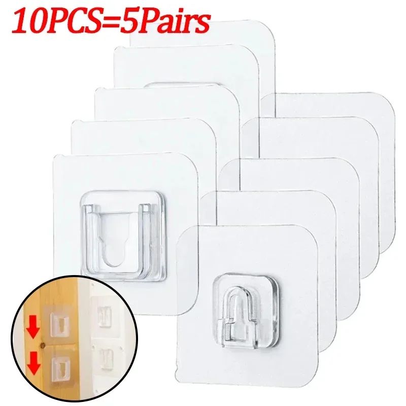 Transparent Double Sided Wall Hooks 18