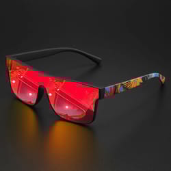 colorful square sports sunglasses