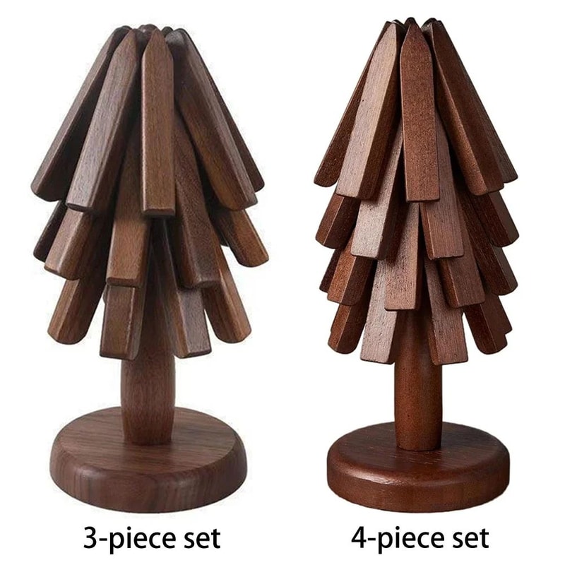 Folding Wooden Trivet Hot Dish Mat 7