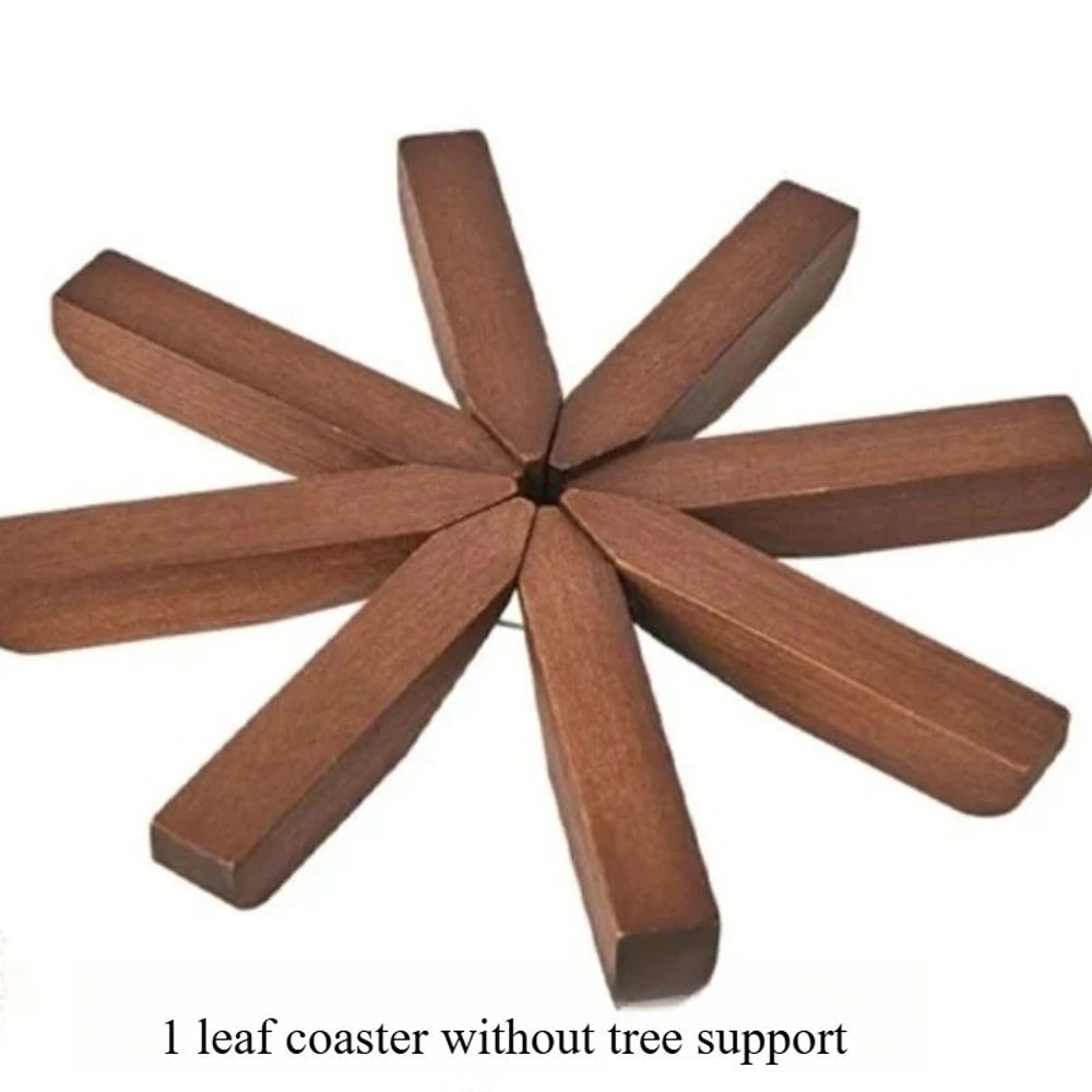 Folding Wooden Trivet Hot Dish Mat 8
