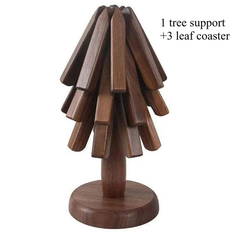 Folding Wooden Trivet Hot Dish Mat 9