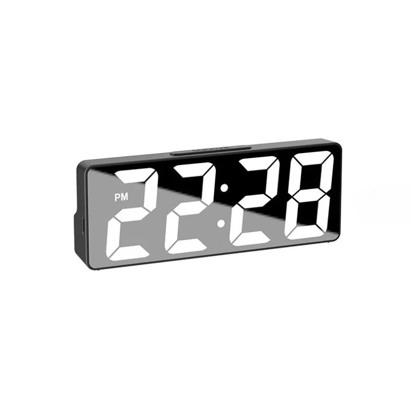 LED Digital Alarm Clock Mirror Display 9
