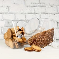 850ml clear hexagonal food storage jar