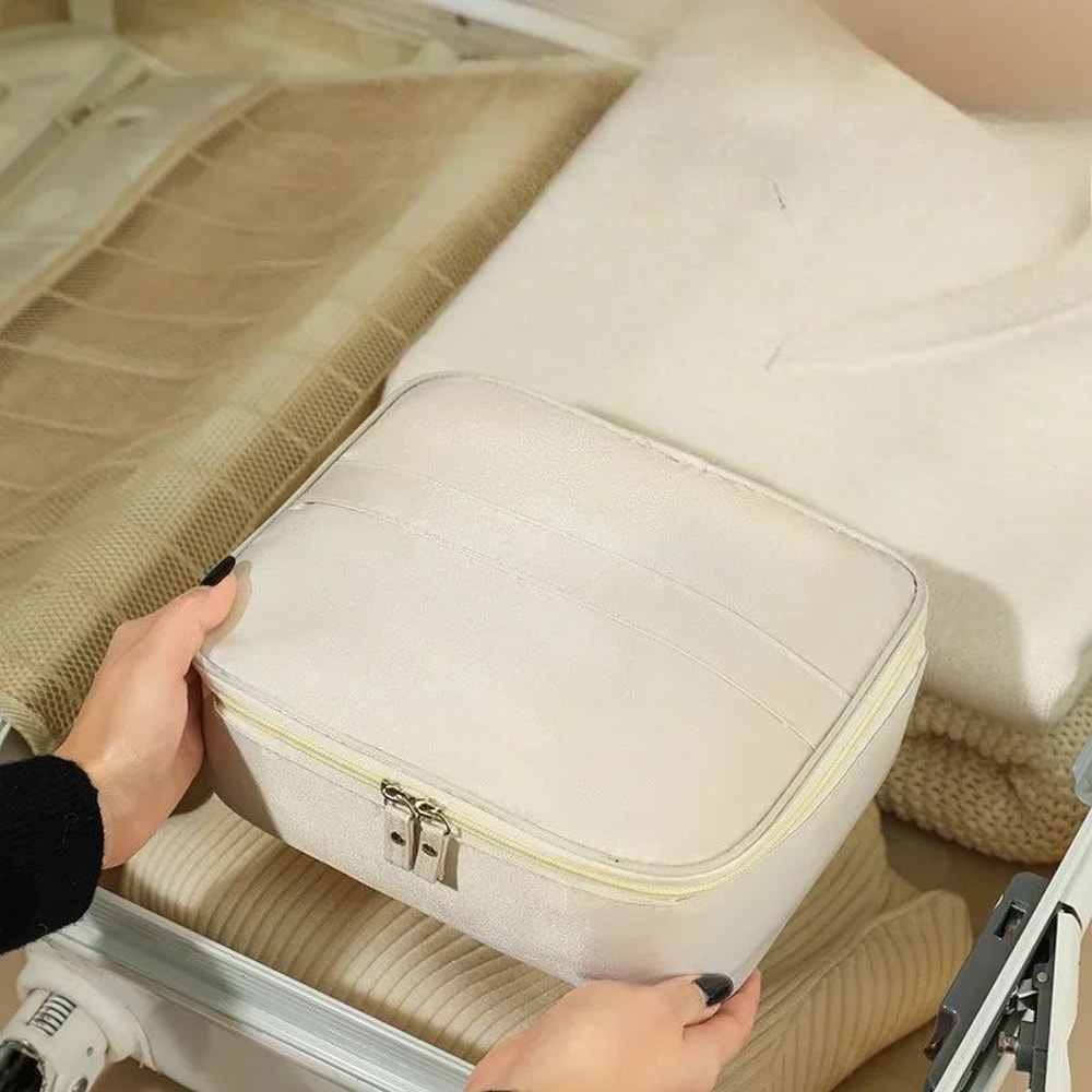 Black Travel Makeup Organizer Cosmetic Bag 4