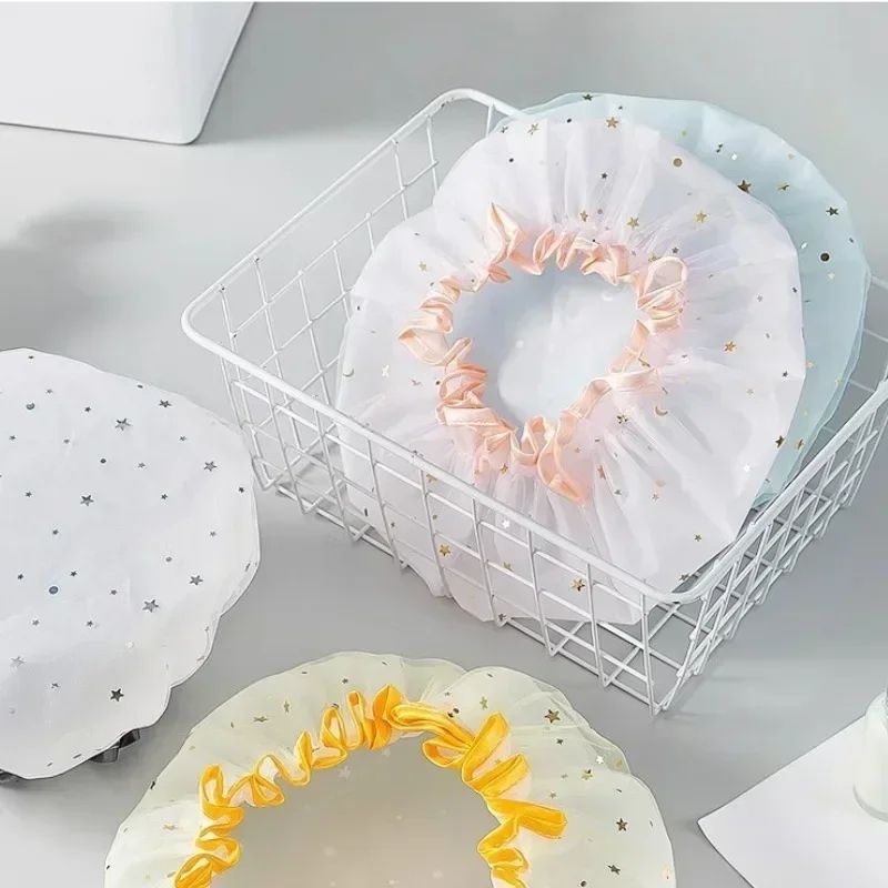 Reusable Waterproof Shower Cap Set 3