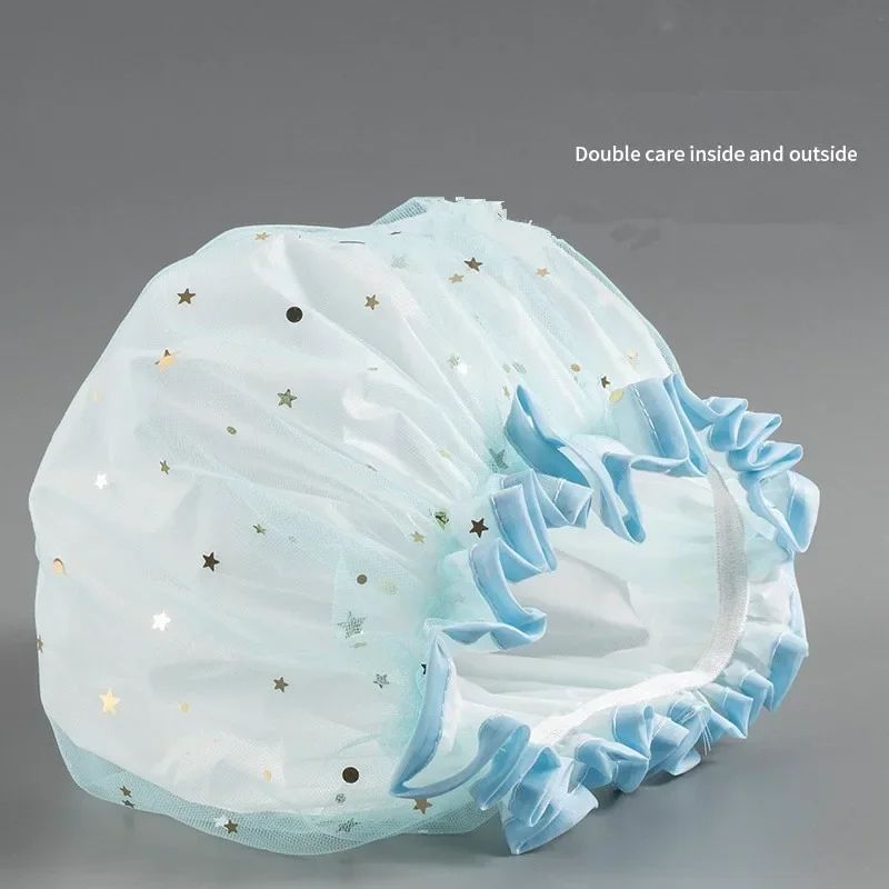 Reusable Waterproof Shower Cap Set 7
