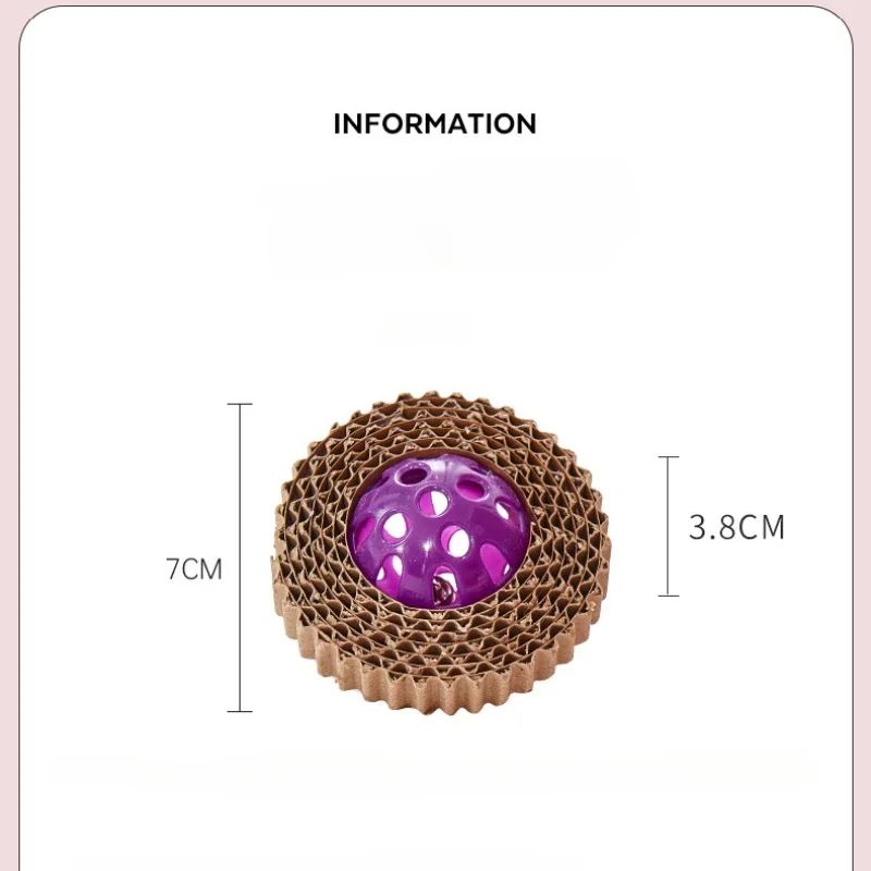 Corrugated Cat Scratching Toy With Bell 5