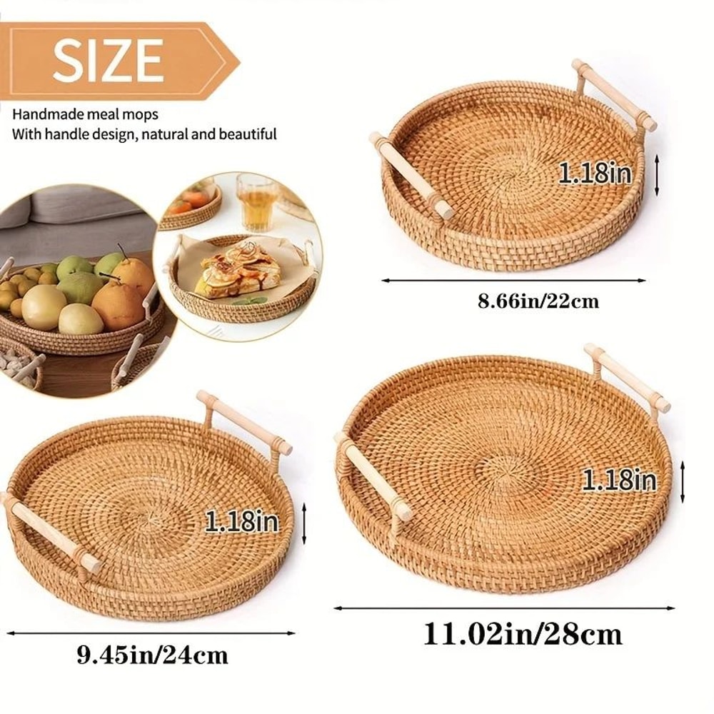 Handwoven Rattan Storage Basket With Lid 3