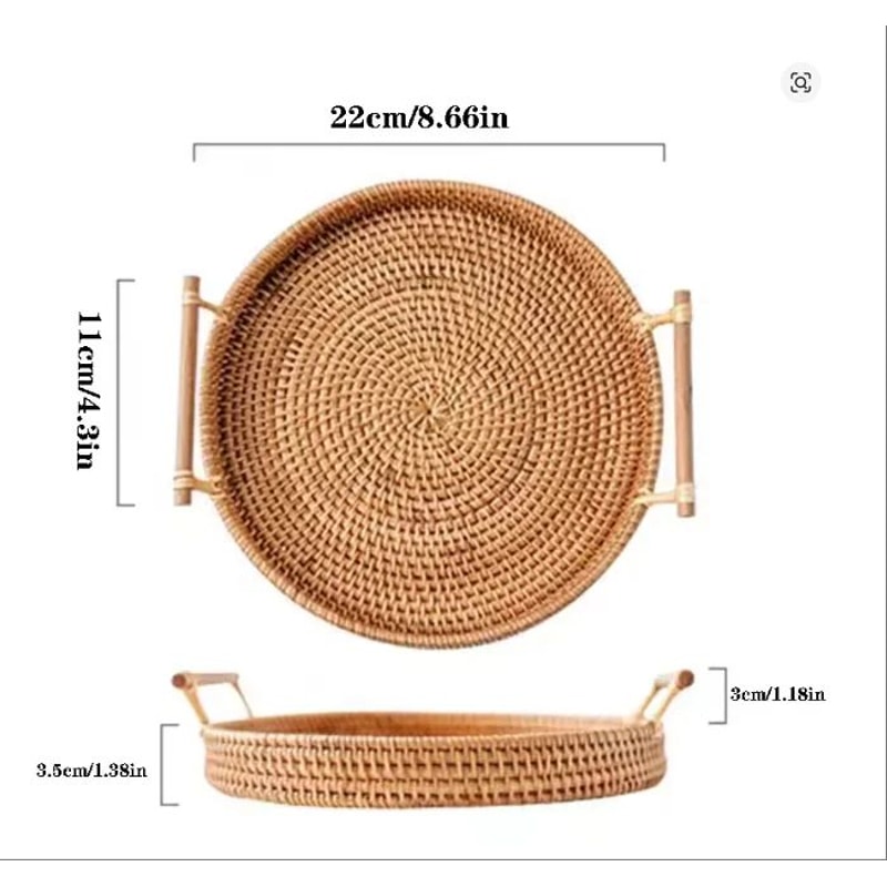 Handwoven Rattan Storage Basket With Lid 8