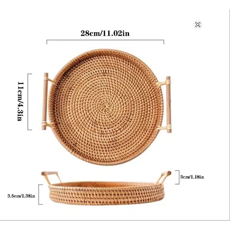 Handwoven Rattan Storage Basket With Lid 10