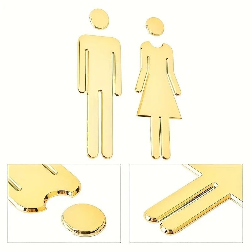 Men And Women Toilet Door Sign Set 2