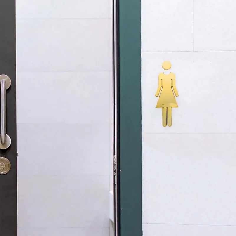Men And Women Toilet Door Sign Set 4