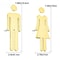 Men And Women Toilet Door Sign Set 5