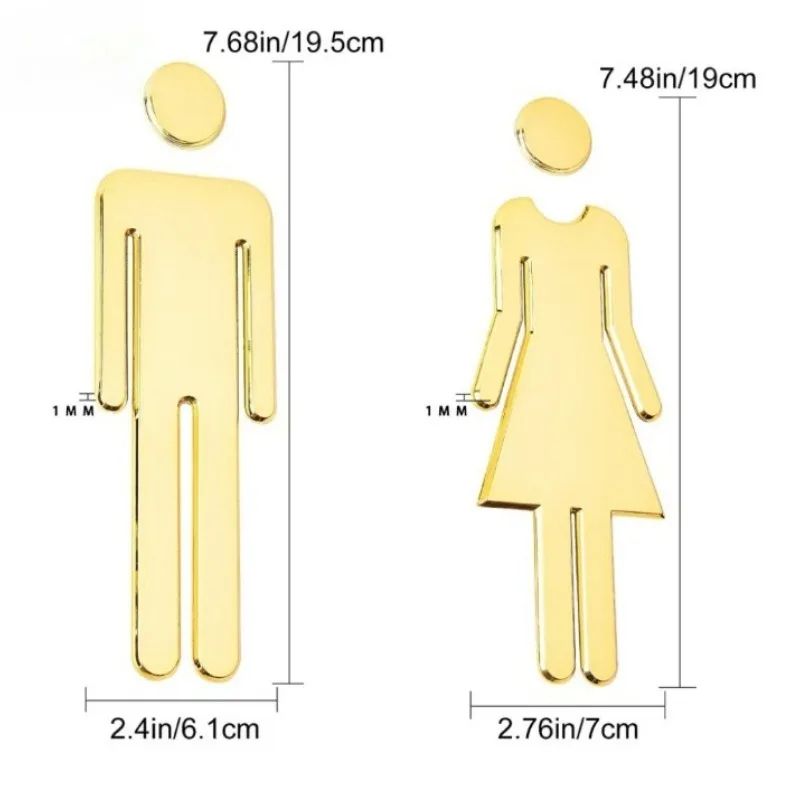 Men And Women Toilet Door Sign Set 5