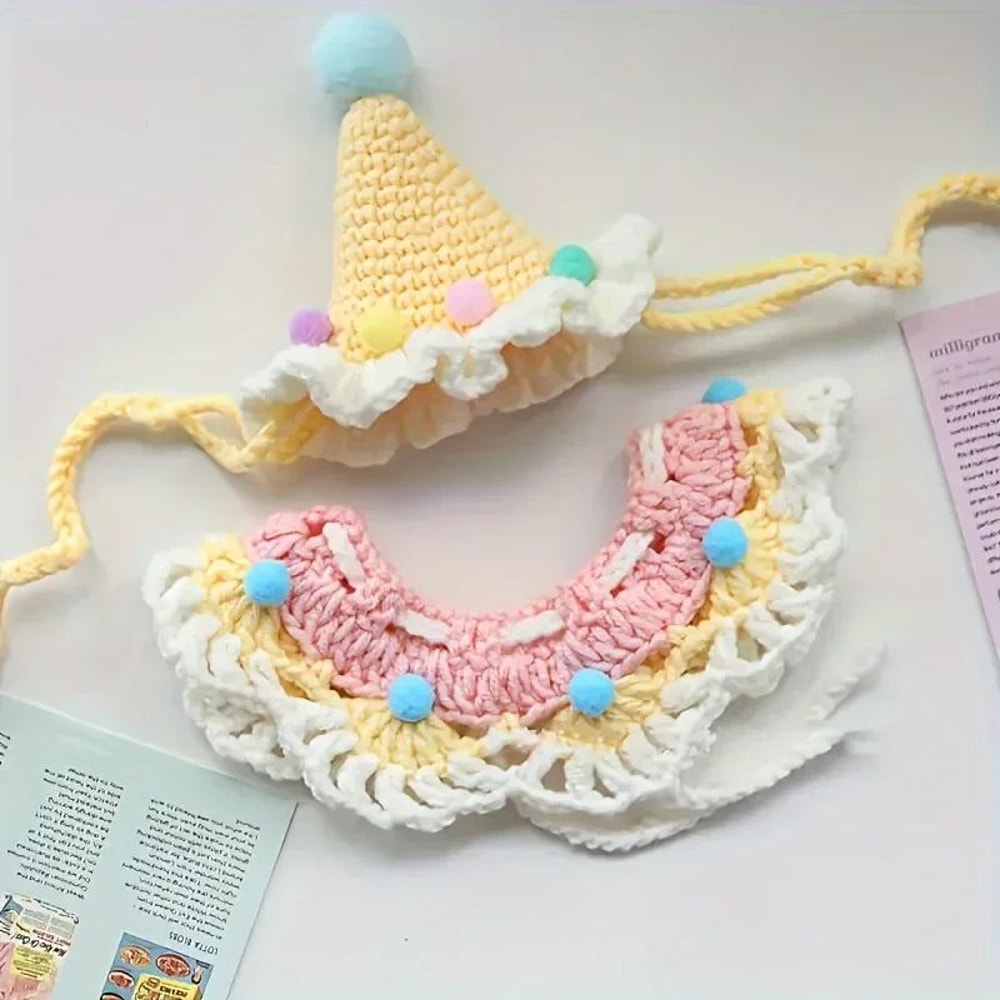 Pet Birthday Hat And Bib Set 3