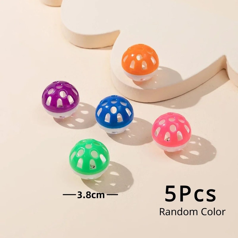 Cat Toy Jingle Ball Set With Bells 6