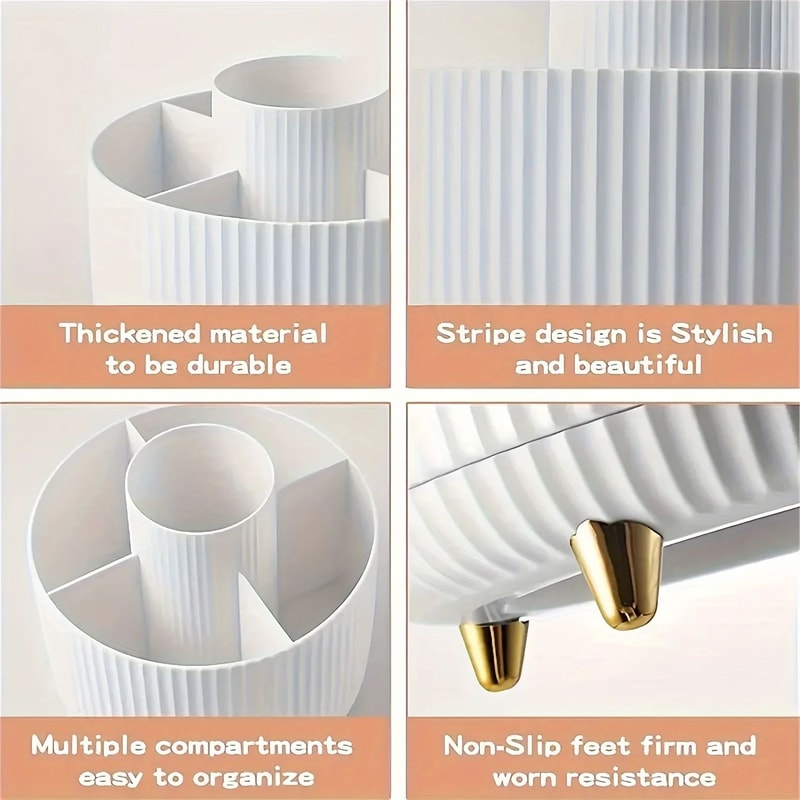 Rotating Desktop Makeup Storage Organizer 3