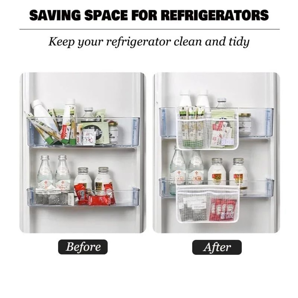Refrigerator Side Door Mesh Organizer Bin 4