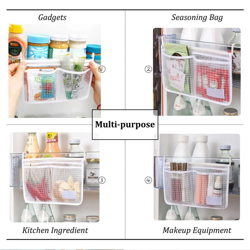 Refrigerator Side Door Mesh Organizer Bin 6