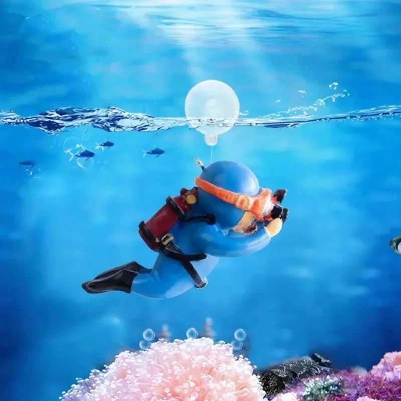 Mini Diver Mermaid Aquarium Decor Set 6