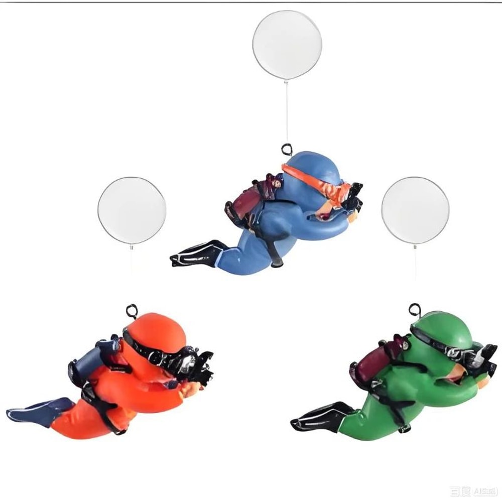 Mini Diver Mermaid Aquarium Decor Set 11