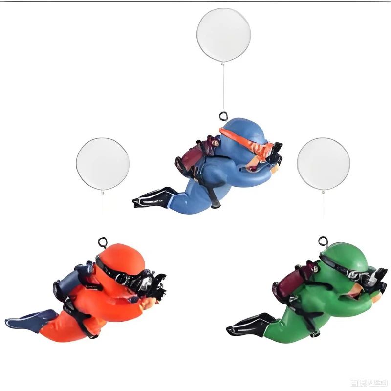 Mini Diver Mermaid Aquarium Decor Set 11