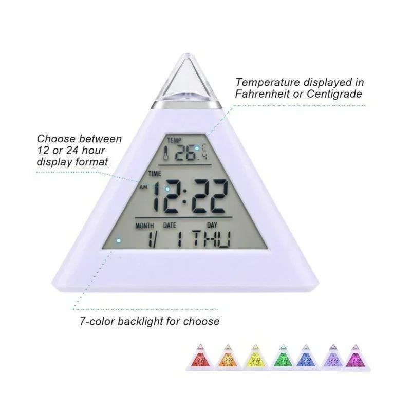 Pyramid LED Digital Alarm Clock 1