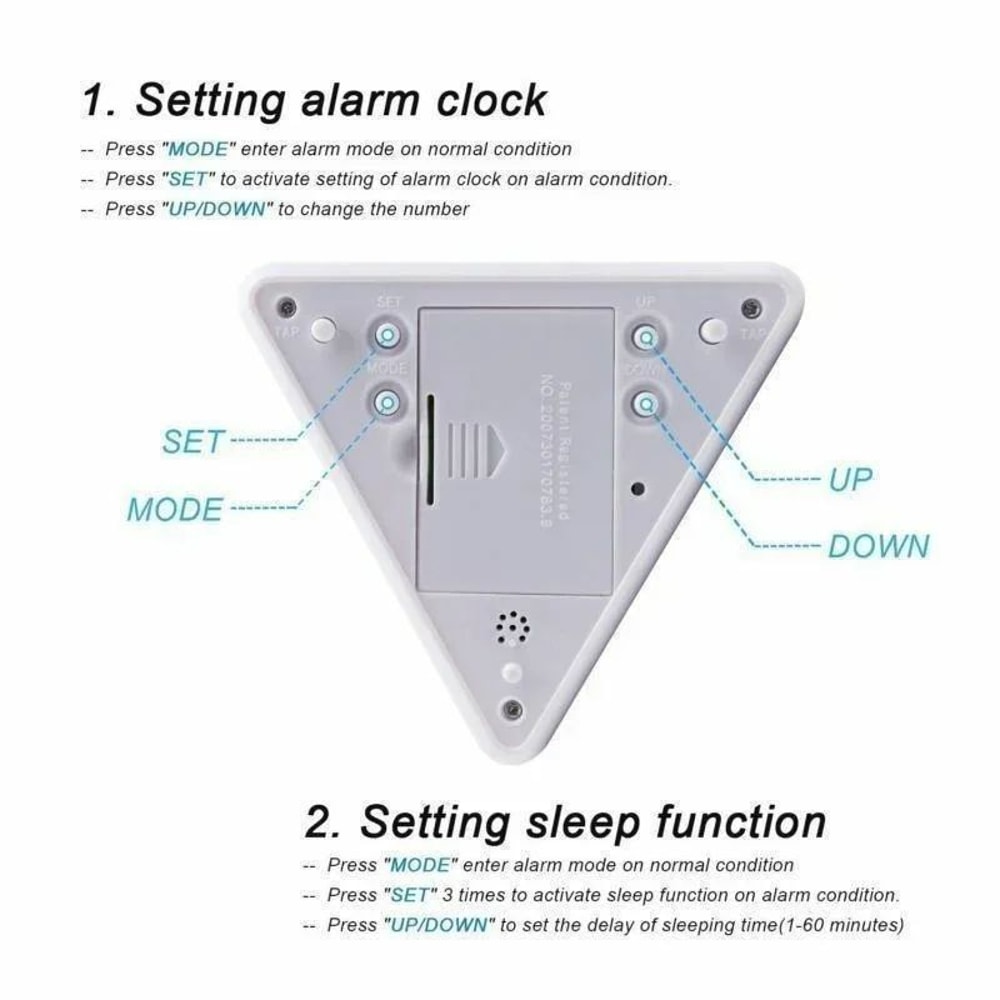 Pyramid LED Digital Alarm Clock 4